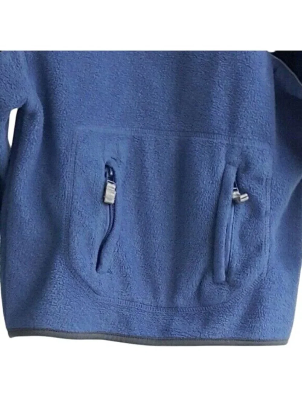 Sportrax Boys 1/4 Zip Pullover Jacket Blue Size 5 Med Pockets High Collar Fleece
